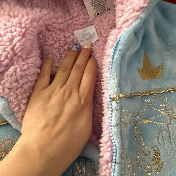 Princess Blue and Pink Fleece Hoodie - Picture 5 of 5